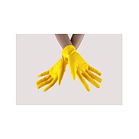 Seeksmile Adult Spandex Gloves Wrist Length Halloween Cosplay Costume Glove Free Size Yellow