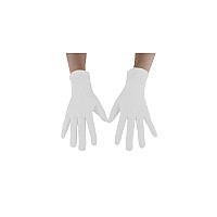 Seeksmile Adult Spandex Gloves Wrist Length Halloween Cosplay Costume Glove Free Size White