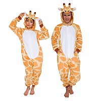 Funziez Slim Fit Adult Onesie Animal Halloween Costume Plush Fruit One Piece Cosplay Suit For Women And Men