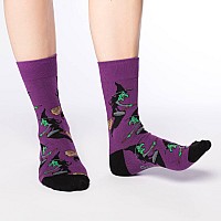 Good Luck Sock Womens Halloween Witch Socks Adult Shoe Size 59