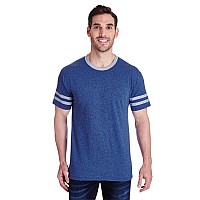 Adult TRI-BLEND Varsity Ringer T-Shirt - TRU BLU HTH OXF - XL(D0102H7M1NJ)