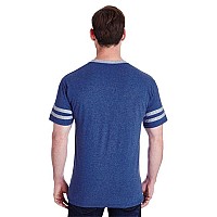 Adult TRI-BLEND Varsity Ringer T-Shirt - TRU BLU HTH OXF - XL(D0102H7M1NJ)