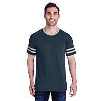 Adult TRI-BLEND Varsity Ringer T-Shirt - TRU BLU HTH OXF - XL(D0102H7M1KT)