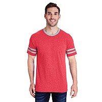 Adult TRI-BLEND Varsity Ringer T-Shirt - TRU BLU HTH OXF - XL(D0102H7M1WJ)