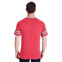 Adult TRI-BLEND Varsity Ringer T-Shirt - TRU BLU HTH OXF - XL(D0102H7M1WJ)