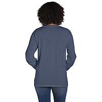 Unisex garment-Dyed Long-Sleeve T-Shirt with Pocket - NEW RAILROAD - S(D0102H7K1cX)