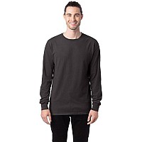 Unisex garment-Dyed Long-Sleeve T-Shirt - BLAcK - S(D0102H7K68J)