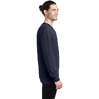 Unisex garment-Dyed Long-Sleeve T-Shirt - BLAcK - S(D0102H7K6NT)