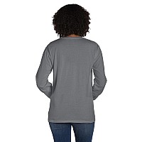 Unisex garment-Dyed Long-Sleeve T-Shirt with Pocket - NEW RAILROAD - S(D0102H7K1D8)