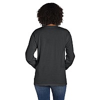 Unisex garment-Dyed Long-Sleeve T-Shirt with Pocket - NEW RAILROAD - S(D0102H7K142)