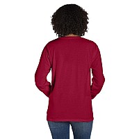 Unisex garment-Dyed Long-Sleeve T-Shirt with Pocket - NEW RAILROAD - S(D0102H7K11X)