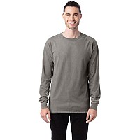 Unisex garment-Dyed Long-Sleeve T-Shirt - BLAcK - S(D0102H7KYAJ)