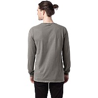 Unisex garment-Dyed Long-Sleeve T-Shirt - BLAcK - S(D0102H7KYAJ)