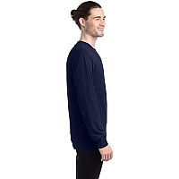 Unisex garment-Dyed Long-Sleeve T-Shirt - BLAcK - S(D0102H7K6T2)