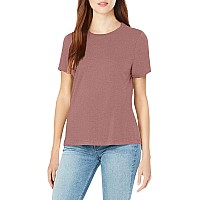 Bella+ Women'S Canvas Ring-Spun Crewneck Combed T-Shirt, Heather Mauve, Large