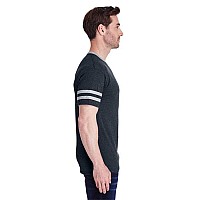 Adult TRI-BLEND Varsity Ringer T-Shirt - TRU BLU HTH OXF - XL(D0102H7M182)