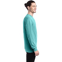 Unisex garment-Dyed Long-Sleeve T-Shirt - BLAcK - S(D0102H7K6FX)