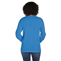 Unisex garment-Dyed Long-Sleeve T-Shirt with Pocket - NEW RAILROAD - S(D0102H7K1T8)