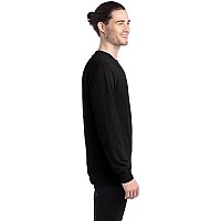 Unisex garment-Dyed Long-Sleeve T-Shirt - BLAcK - S(D0102H7KYST)