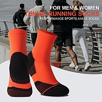 Huso Running Socks For Men Women Halloween Stretchy Plantar Fasciitis Arch Support Ankle Compression Socks 3 Pairs Orange