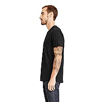 Next Level Mens Pocket Crew T-Shirt, Black, Large