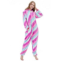 Abenca Fleece Unicorn Onesie Adult Pajamas For Women Cartoon Animal Christmas Halloween Cosplay Onepiece Costumesky Unicornm