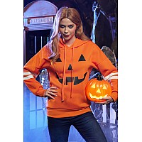 Womens Halloween Funny Graphic Party Pullover Sweatshirt Cute Long Sleeves Hoodie Jackolantern S