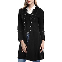 Vnvne Womens Gothic Steampunk Corset Halloween Costume Coat Victorian Tailcoat Jacket Xxl Black