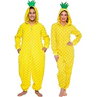 Funziez Slim Pineapple And Avocado Adult Onesie Food Halloween Costume One Piece Cosplay Suit For Adults Women And Men