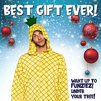 Funziez Slim Pineapple And Avocado Adult Onesie Food Halloween Costume One Piece Cosplay Suit For Adults Women And Men