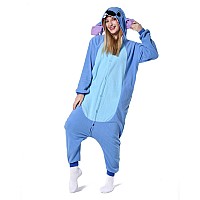 Urrcfio Adult Onesie Animal Pajamas Halloween Cosplay Costumes Party Wear Blue M