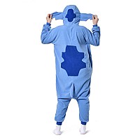 Urrcfio Adult Onesie Animal Pajamas Halloween Cosplay Costumes Party Wear Blue M