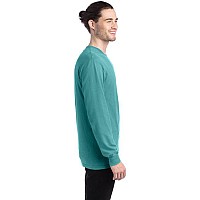 Unisex garment-Dyed Long-Sleeve T-Shirt - BLAcK - S(D0102H7DEQJ)