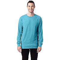 Unisex garment-Dyed Long-Sleeve T-Shirt - BLAcK - S(D0102H7DE2J)