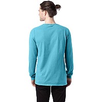 Unisex garment-Dyed Long-Sleeve T-Shirt - BLAcK - S(D0102H7DE2J)