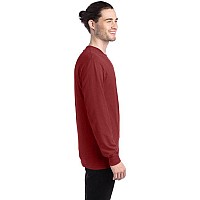 Unisex garment-Dyed Long-Sleeve T-Shirt - BLAcK - S(D0102H7DEPX)