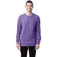 Unisex garment-Dyed Long-Sleeve T-Shirt - BLAcK - S(D0102H7DE9P)