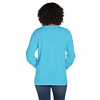 Unisex garment-Dyed Long-Sleeve T-Shirt with Pocket - NEW RAILROAD - S(D0102H7YTAX)