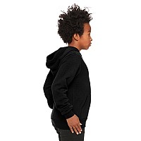 Youth Sponge Fleece Pullover Hooded Sweatshirt - BLAcK - S(D0102H7W37J)