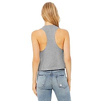 Ladies Racerback cropped Tank - HEATHER OLIVE - S(D0102H7WYB2)