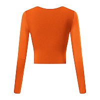 Vetior Womens Halloween Costumes Shirts Orange Crop Top For Women Party Club Night Sexy Xlarge Orange