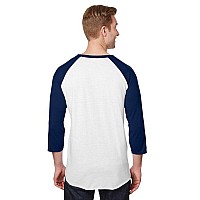 Unisex Premium Blend Ring-Spun 34 Sleeve Raglan T-Shirt - WHITE cHAR HTHR - 3XL(D0102H7M09T)