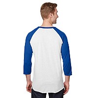 Unisex Premium Blend Ring-Spun 34 Sleeve Raglan T-Shirt - WHITE cHAR HTHR - 3XL(D0102H7M00T)