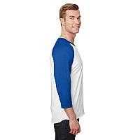 Unisex Premium Blend Ring-Spun 34 Sleeve Raglan T-Shirt - WHITE cHAR HTHR - 3XL(D0102H7M00T)