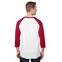 Unisex Premium Blend Ring-Spun 34 Sleeve Raglan T-Shirt - WHITE cHAR HTHR - 3XL(D0102H7M0AT)