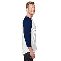 Unisex Premium Blend Ring-Spun 34 Sleeve Raglan T-Shirt - WHITE cHAR HTHR - 3XL(D0102H7M0S8)