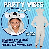 Funziez Slim Fit Adult Onesie Animal Halloween Costume Plush Fruit One Piece Cosplay Suit For Women And Men