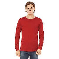 Unisex Jersey Long-Sleeve T-Shirt - RED - S(D0102H7WPJ8)