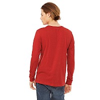 Unisex Jersey Long-Sleeve T-Shirt - RED - S(D0102H7WPJ8)