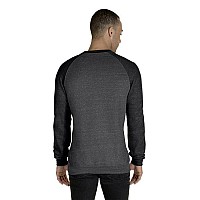 Adult Snow Heather French Terry crewneck Sweatshirt - ROYAL SNOW HTHR - XL(D0102H7MQ06)